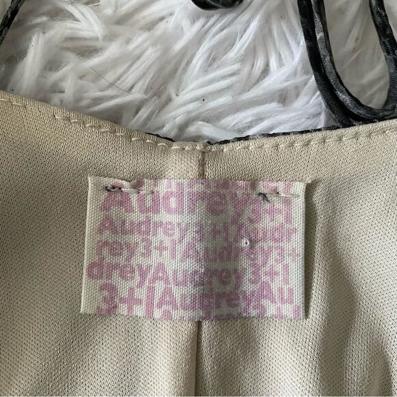 Audrey 3+1 Gray Snakeskin Print Midi Slip Dress with Strappy Open Back Size S - Picture 9 of 9